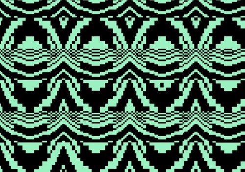 A green and black repeating pattern that looks like fabric but glitchy.